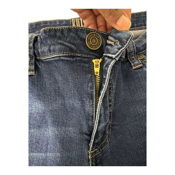Kut From The Kloth Womens Denim Skinny Jeans With Frayed Hem Size 16 Blue Cotton - Picture 5 of 15